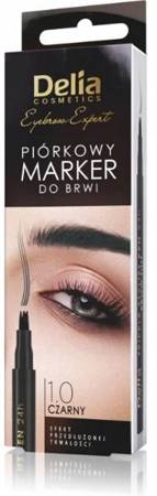 DELIA Eyebrow Expert piórkowy marker do brwi 1.0 Czarny 1,3g 