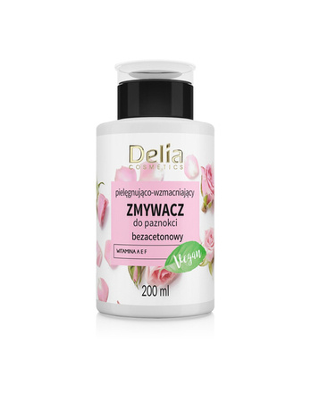 DELIA zmywacz do paznokci bezacetonowy z witaminą A E F 200ml 