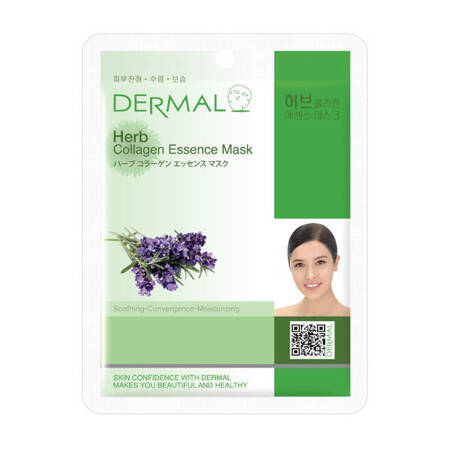 DERMAL Collagen Essence Mask maska do twarzy w płacie Herb