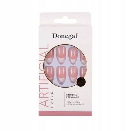 DONEGAL Artificial sztuczne paznokcie french manicure migdał 3116 24szt 