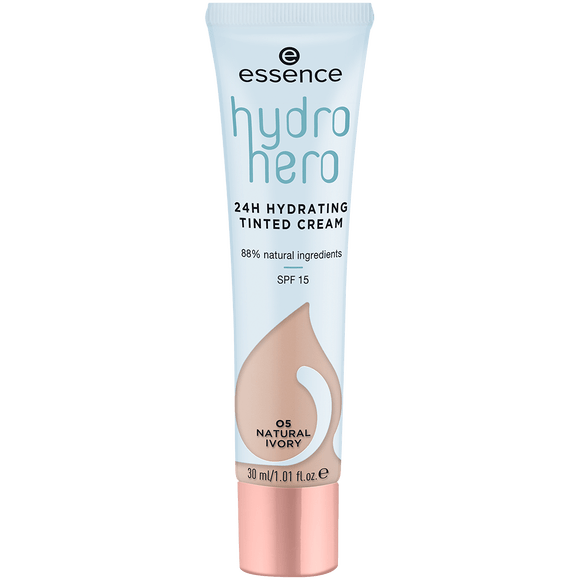 ESSENCE Hydro Hero 24H Hydrating Tinted Cream krem BB SPF15 05 Natural Ivory 30ml