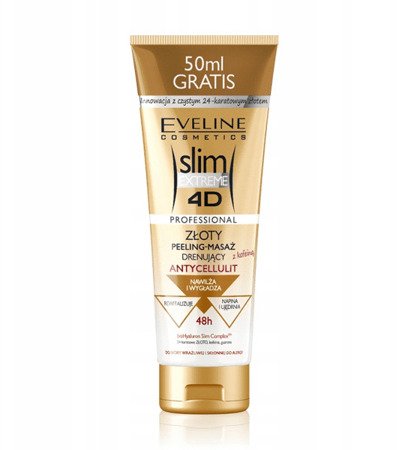 EVELINE 4D Slim Extreme złoty peeling-masaż drenujący 250ml