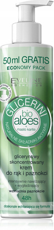 EVELINE Glicerini krem do rąk i paznokci glicerynowy Bio Aloes 245ml 