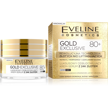 EVELINE Gold Exlusive 80+ krem-serum odbudowujące 50ml