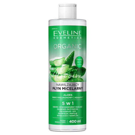 EVELINE Organic Aloe nawilżający płyn micelarny do twarzy  400ml