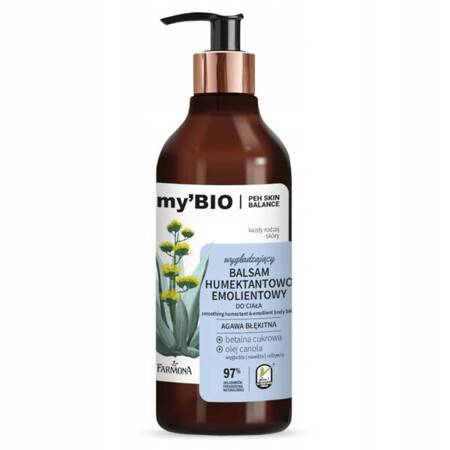 FARMONA my Bio humektantowo emolientowy balsam do ciała wygładzający Agawa błękitna 400ml 