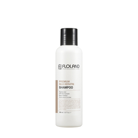 FLOLAND PROFESSIONAL Premium Silk Keratin szampon do włosów mocno zniszczonych 150ml 