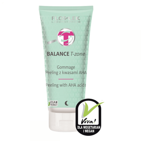 FLOSLEK Balance T-zone peeling z kwasami AHA 125ml