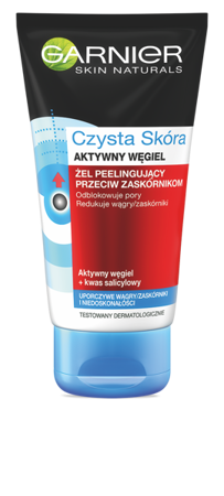 GARNIER Czysta Skóra Aktywny Węgiel żel peelingujący 150ml