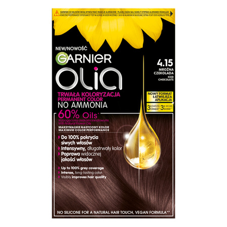 GARNIER Olia New farba do włosów 4.15 Mroźna Czekolada 