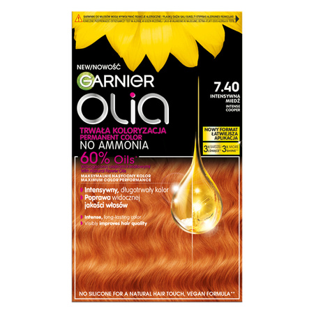 GARNIER Olia New farba do włosów 7.40 Intensywna Miedź 