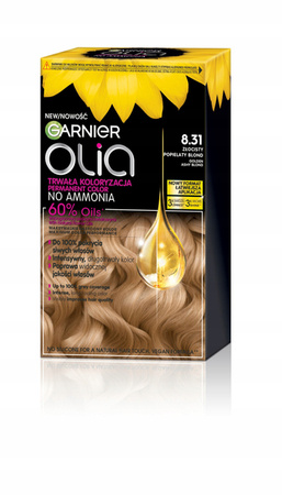 GARNIER Olia New farba do włosów 8.31 Złocisty Popielaty Blond 