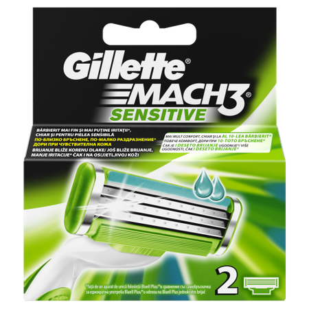 GILLETTE Mach3 Sensitive wkłady 2szt