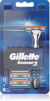 GILLETTE Sensor3 maszynka + wkłady 6szt