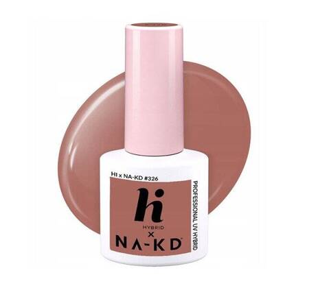 HI HYBRID Lakier hybrydowy NAKD 326 Warm Nude 5ml TERMIN 09-2024