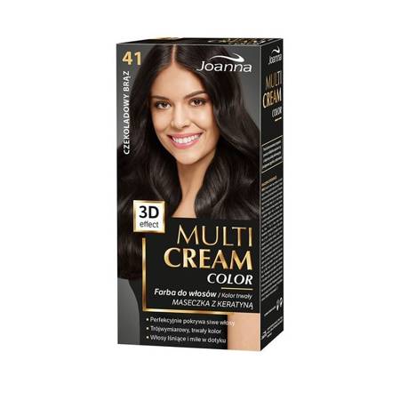 JOANNA Multi Cream Color farba do włosów 41 Czekoladowy Brąz