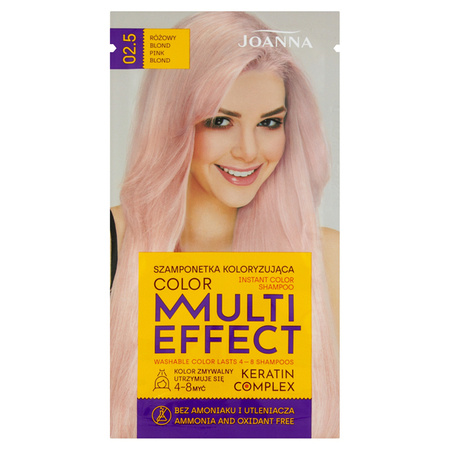 JOANNA Multi Effect szamponetka koloryzująca 02.5 Różowy Blond