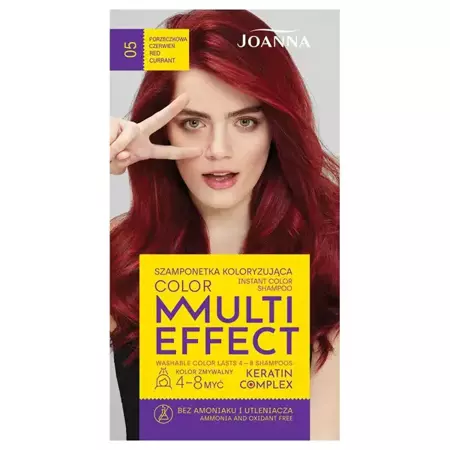 JOANNA Multi Effect szamponetka koloryzująca 05 Porzeczkowa Czerwień 35g