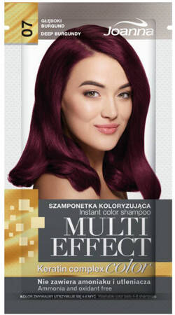 JOANNA Multi Effect szamponetka koloryzująca 07 Głęboki Burgund 35g TERMIN 11-2024