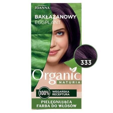 JOANNA Naturia Organic farba do włosów 333 Bakłażanowy