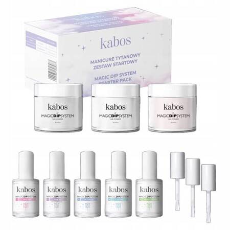 KABOS Magic Dip System zestaw do manicure tytanowego French Set