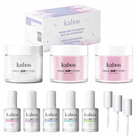 KABOS Magic Dip System zestaw do manicure tytanowego Lovely Set 