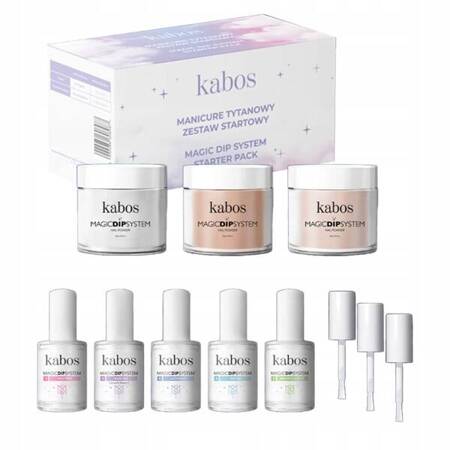 KABOS Magic Dip System zestaw do manicure tytanowego Nude Set 