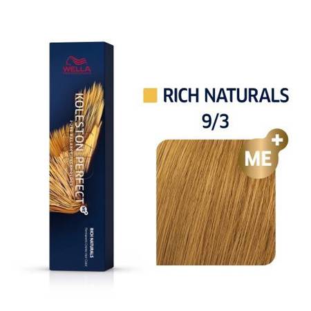 KOLESTON Perfect Me+ farba Rich Naturals 9//3 Bardzo Jasny Blond Złoty 60ml 