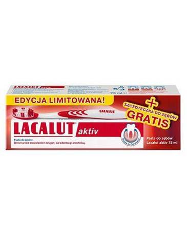 LACALUT Aktiv pasta do zębów 75ml+szczoteczka 