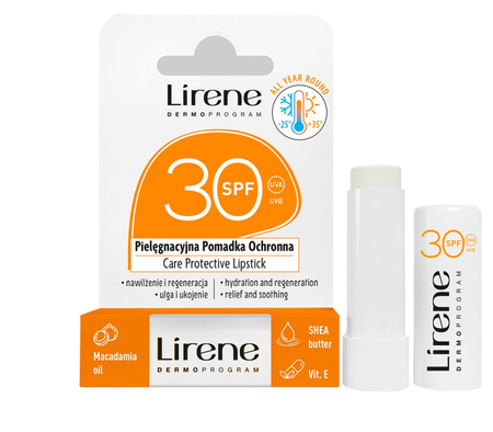 LIRENE Care Protective Lipstick pomadka ochronna Macadamia Oil SPF30 4,6g 