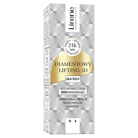 LIRENE Diamentowy Lifting 3D serum do twarzy wygładzające 50-70+ 30ml 