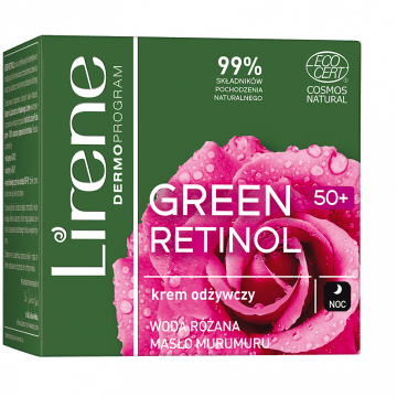 LIRENE Green Retinol 50+ krem odżywczy na noc 50ml