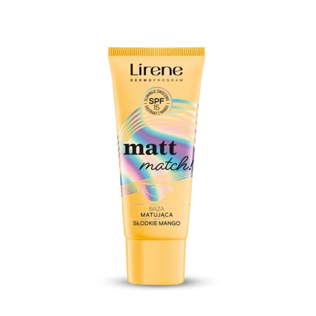 LIRENE Matt Match baza pod makijaż matująca SPF15 Słodkie Mango 30ml 