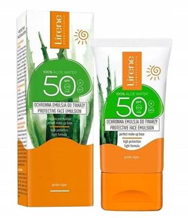 LIRENE Sun ochronna emulsja do twarzy nawilżająca SPF50, Aloes WTP 50ml