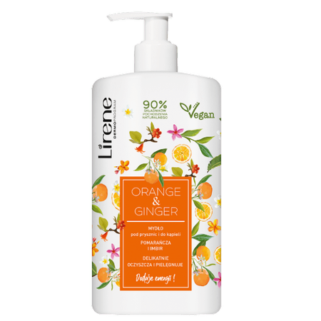 LIRENE Vegan mydło pod prysznic i do kąpieli Orange&Ginger 500ml