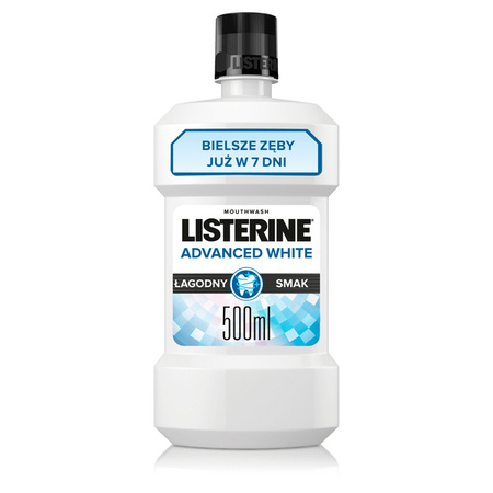 LISTERINE Advanced White płyn do płukania jamy ustnej Mild Taste 500ml 