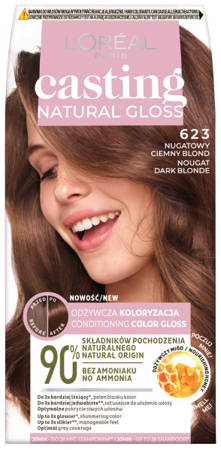 LOREAL Casting Natural Gloss farba do włosów 623 Nugatowy Ciemny Blond