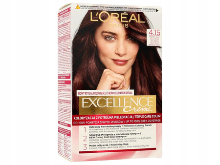 LOREAL Excellence Creme farba do włosów 4.15 Mroźny Brąz 