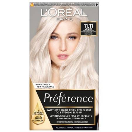 LOREAL Preference farba do włosów 11.11 Bardzo Bardzo Jasny Chłodny Kryształowy Blond