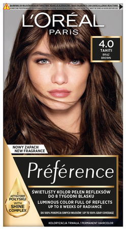 LOREAL Preference farba do włosów 4 Tahiti Brąz