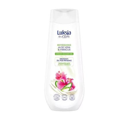 LUKSJA Silk Care kremowy żel pod prysznic Aloe Vera & Hibiscus 500ml