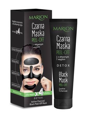 MARION Detox Peel Off czarna maska z atywnym Węglem 25g TERMIN 09-2024