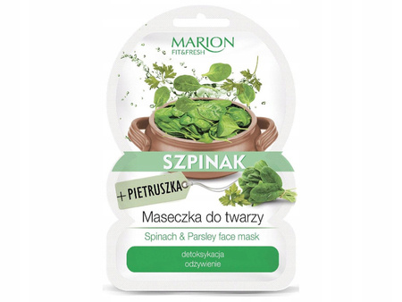 MARION Fit&Fresh maseczka do twarzy detoksykacja Szpinak + Pietruszka 9g TERMIN 09-2024