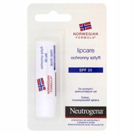 NEUTROGENA Lip Care ochronny sztyft do ust SPF20 Formuła Norweska 4,8g