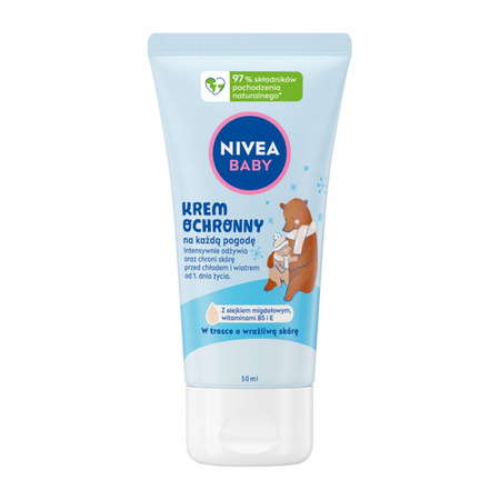 NIVEA Baby Nowa Formuła krem do twarzy i ciała na każdą pogodę Ochronny 50ml