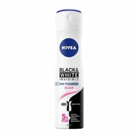 NIVEA Black & White Invisible Clear antyperspirant w aerozolu 150ml