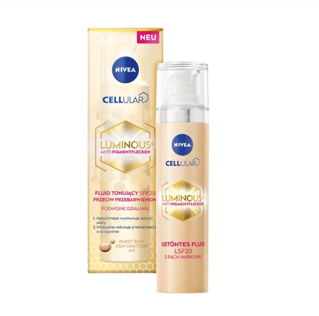 NIVEA Cellular Luminous fluid tonujący SPF20 40ml