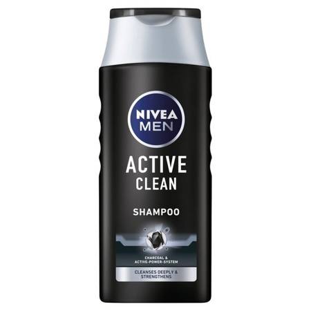 NIVEA Men Active Clean pielęgnujący szampon z aktywnym Węglem 400ml