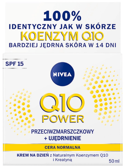 NIVEA Q10 Power Przeciwzmarszczkowy + Ujędrnienie krem na dzień SPF15 50ml