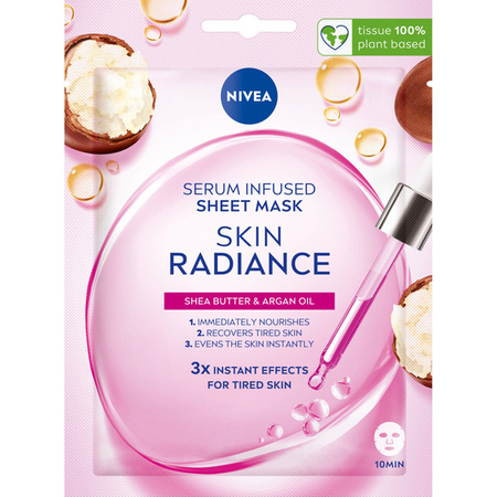 NIVEA Serum Infused Sheet Mask maska do twarzy w płacie Skin Radiance 